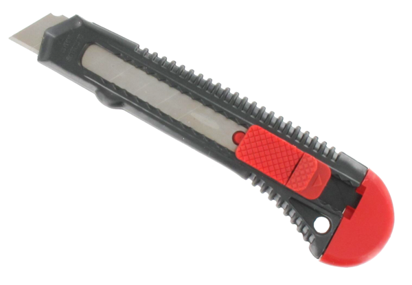 Cuttermesser |Kunststoff  schwarz-rot