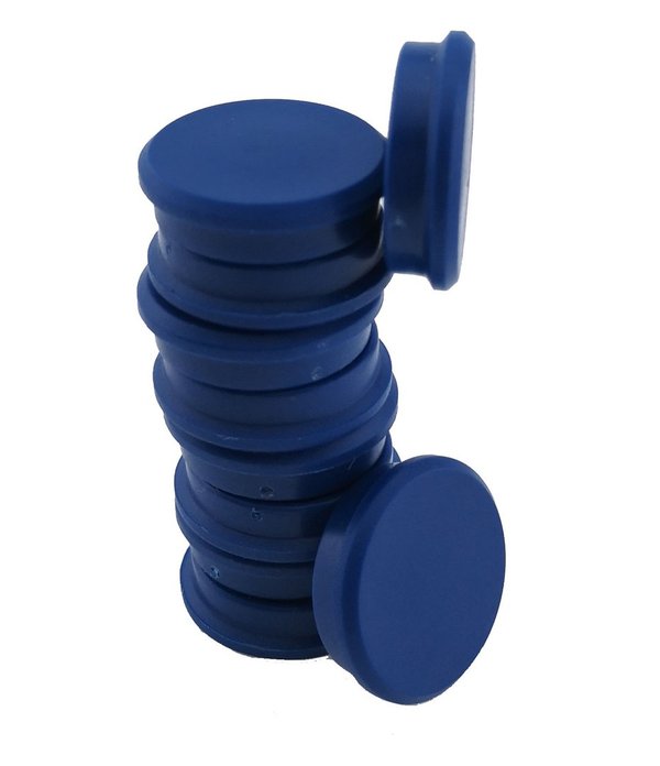 20 Magnete - Blau - Ø 24 mm - Whiteboard - Kühlschrankmagnet