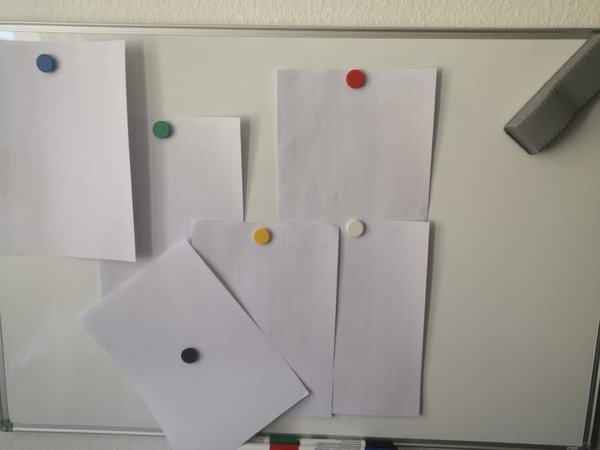 10 Magnete - Rot - Ø 24 mm - Whiteboard - Kühlschrankmagnet